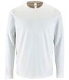 02074 SOL'S Imperial Long Sleeve T-Shirt White colour image